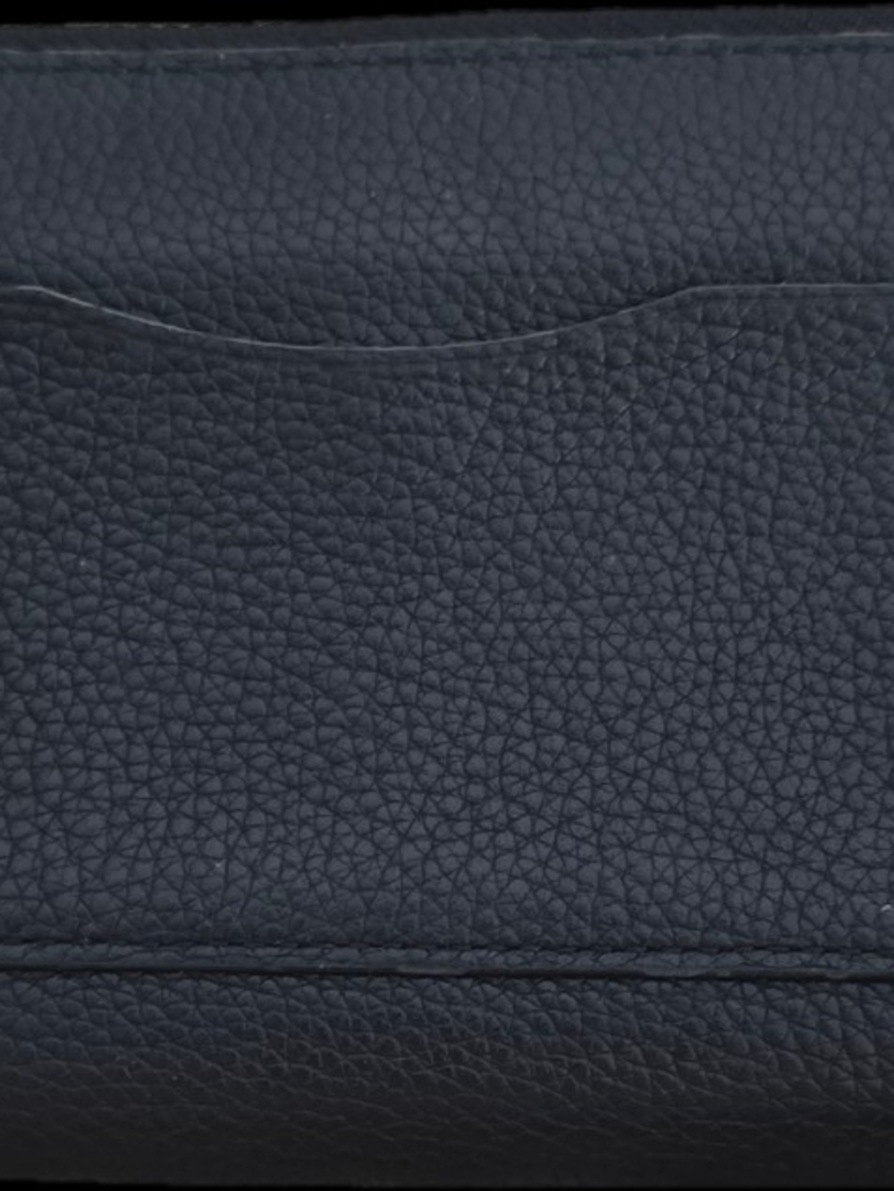 COACH Black Leather Zip Wallet with Silver Logo - Picture 2 of 3